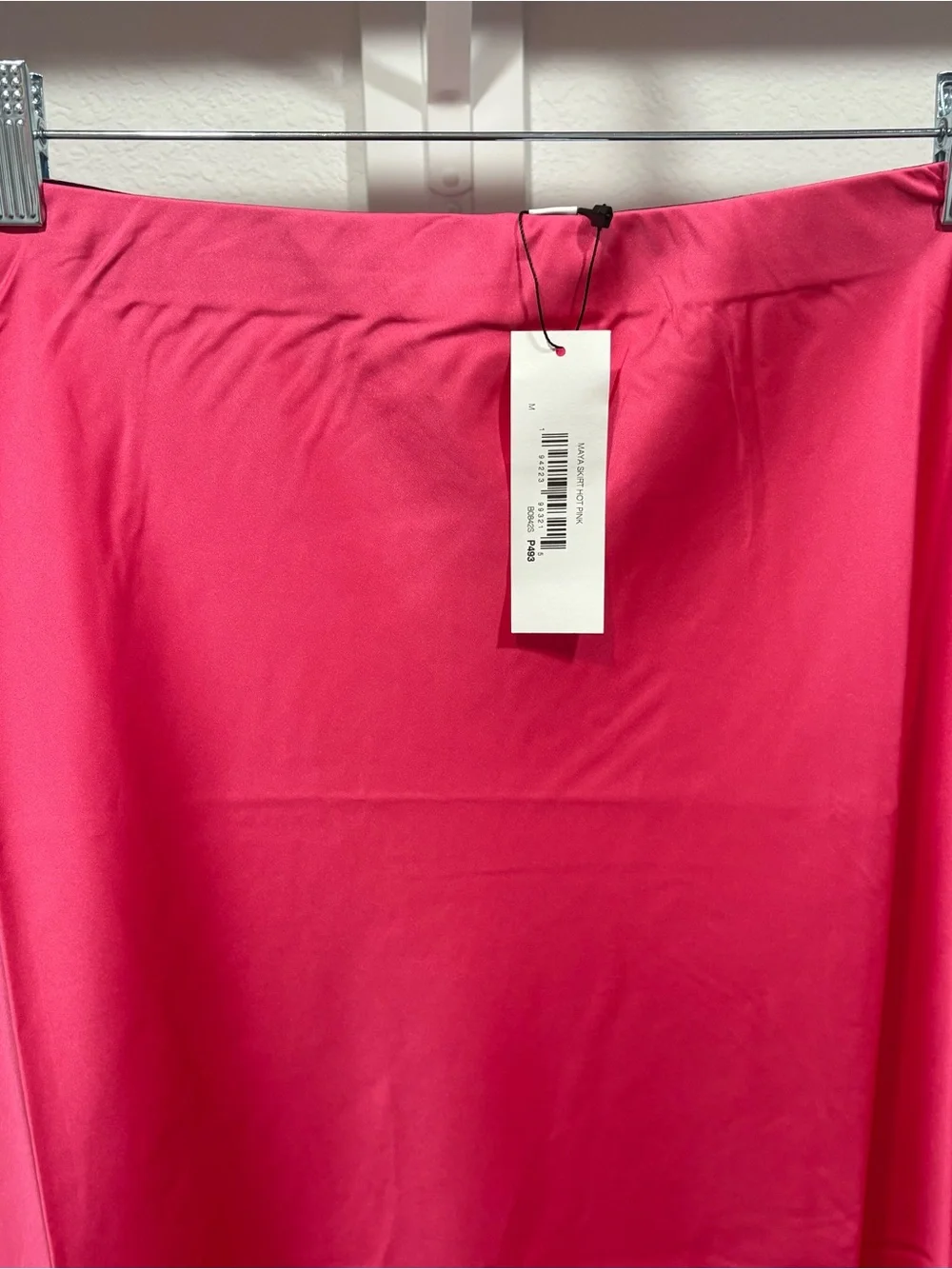 The Drop Women’s Maya Pink Silky Slip Midi Skirt - Size Medium